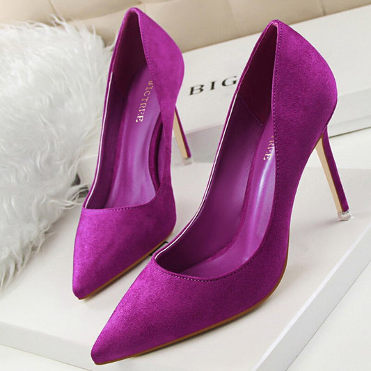 Sianks - Suede Pointed Toe Pumps