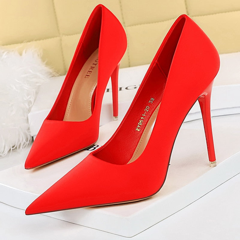 Sianks - Satin Pointed Toe Stilettos